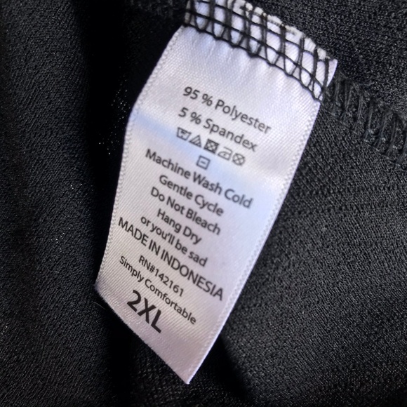 LuLaRoe Solid Black Carly Dress Hi Low Textured 2X - Picture 7 of 7